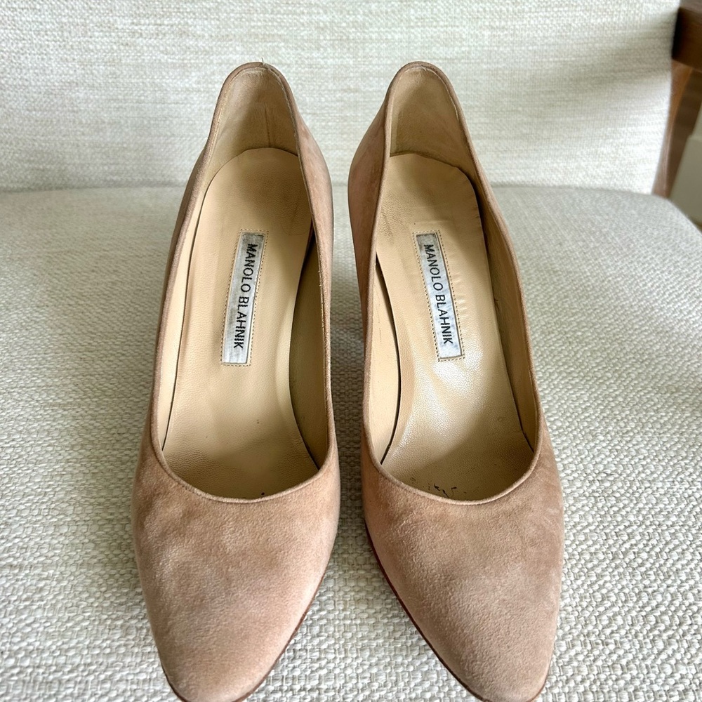 manolo blahnik block heel pumps - Picture 3 of 8